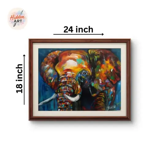 Elephant Strokes Painting