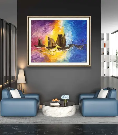 Boat painting (brush strokes )