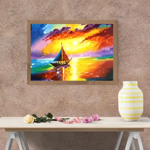 Boat strokes painting (colourfull)